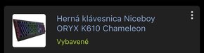 Herná klávesnica Niceboy Oryx K160 Chameleon - 2