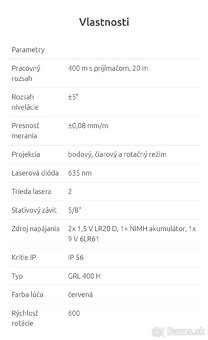 Predám rotačný laser Bosch GRL 400h - 2