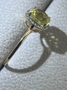 Zlatý prsteň 0,12ct diamanty - 2