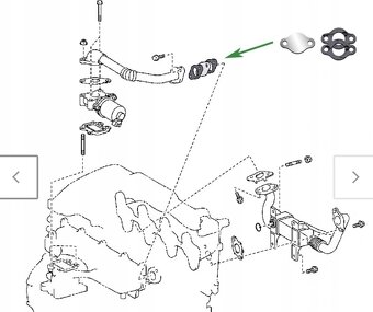 Zaslepka egr ventil toyota lexus d4d d-cat - 2