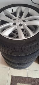 Originál alu disky Opel 5x110 R17 z pneu obuté zimný dezén - 2