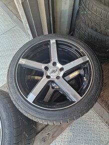 Alu disky 5x112 r18; 8.5Jx18H2 so zimným pneu - 2