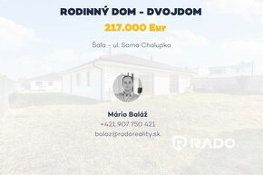 RADO | RODNINNÉ DOMY | NOVOSTAVBA | ŠAĽA - 2