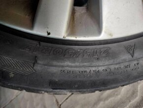 alu disky mazda 5x114,3 plus zimné pneumatiky 215 50 R17 - 2