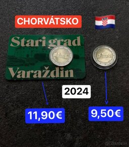 2 eurové mince Chorvátsko 2024 - 2