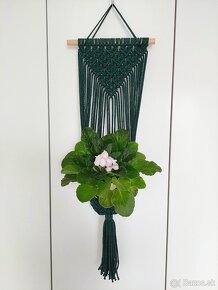 Macrame zavesny kvetinač - 2