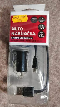 USB nabíjačka MOBILNET 12/24V s káblom 1,5m - 2