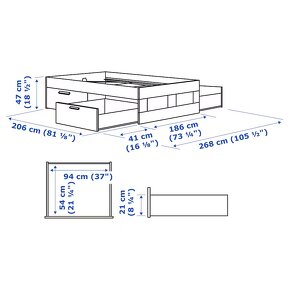 Ikea BRIMNES Posteľ - 2