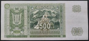 500 KORÚN SLOVENSKÝCH ROK 1941 - SŠ- NEPERFOROVANÁ  VZÁCNA - 2