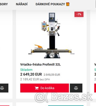 Vrtačko-frézka Profimill 32L 220V - 2