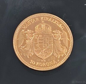 Zlatá minca Uhorska 10 koruna 1895 KB - 2