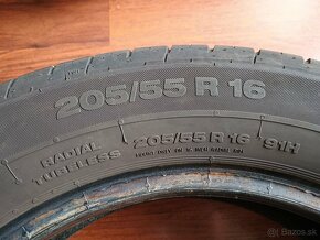 4 letné pneumatiky 205/55R16 = 2 ks Continental + 2 Kleber - 2