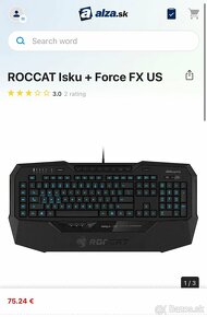 Roccat isku fx+ klávesnica - 2