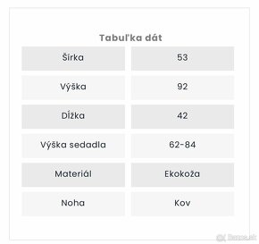 Elegantne, otocne barove stolicky s nastavitelnou vyskou a - 2