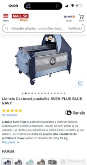 Cestovna postielka lionelo sven plus - 2