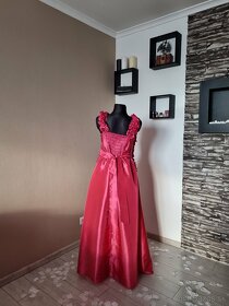 Elegantné spoločenské šaty ružové 42- 46 - 2