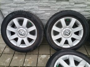 Alu disky 5x112 R16 VW + 205/55 R16 letné pneumatiky - 2