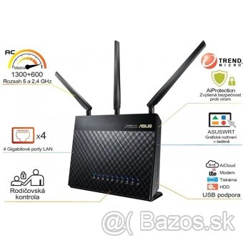 Predám použitý WiFi router ASUS RT AC68U - 2