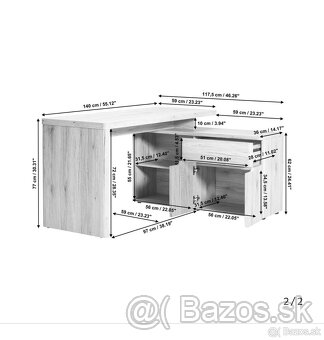 Rohovy pracovny stol - 2