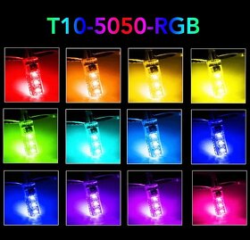 RGB LED T10 s diaľkovým ovládaním - 2