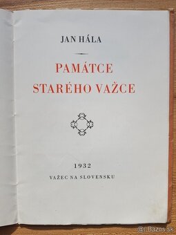 Jan Hála - Památce starého Važce - 2