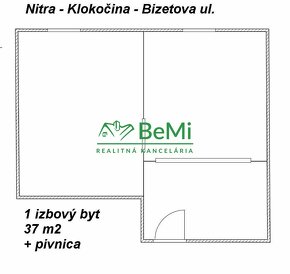 1 izbový byt, Nitra - Klokočina, 37 m2 (pripravený na zmenu) - 2