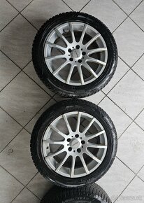 Alu disky, elektrony R17 5x112 + zimne pneu 215/55/R17 - 2