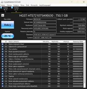 Predám HDD 2,5" Toshiba 500GB a HGST750GB - 2