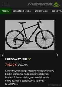 Predám nový crosový  bicykel Merida Crossway 300 - 2