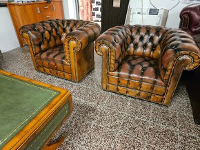 Chesterfield štýl,kožená,farba western - 2