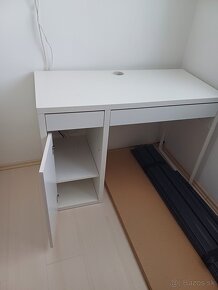 Písací stôl IKEA micke biely - 2