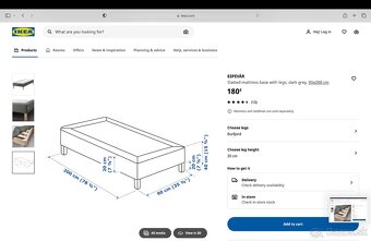 Postel ikea 90 x 200 cm - 2