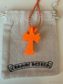 CHROME HEARTS SILICONE CROSS NECKLACE ORANGE - 2