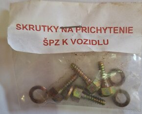 Skrutky na upevnenie ŠPZ - 2