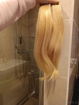 Tape in vlasy blond 40 cm - 2