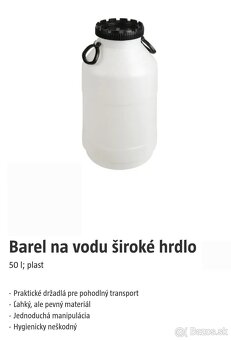 Predám barel na vodu / nádobu na vodu 50L - 2