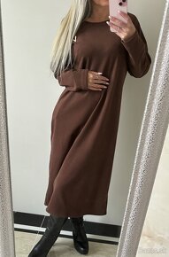 Dámske OVERSIZE maxi šaty Chocolate - 2