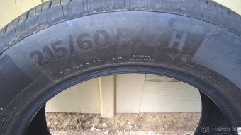 Predám letné pneumatiky Continental EcoContact 6 215/60 R17 - 2