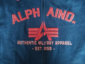 ALPHA INDUSTRIES - MIKINA MODRÁ ZIPSOVÁ, veľkosť "L" - 2