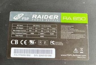 Fortron FSP Raider RA 650 W - 2