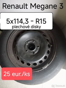 ⚫ Plecháče Renault Megane III, rozteč 5x114,3  - 2