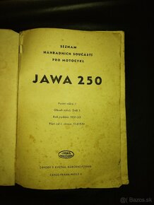 Jawa 250 Perák zoznam náhradných dielov - 2