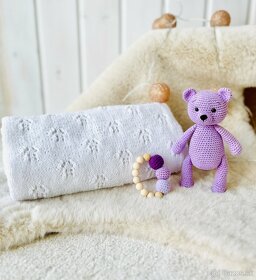 Deka pre bábätko s medvedíkom a hryzadlom - 2