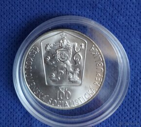 Strieborná pamätná minca 100Kčs  1985 MS v ledním hokeji - 2