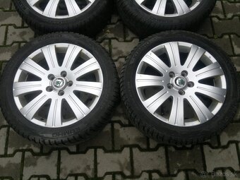 Elektrony Skoda Superb 2   5x112 r17, zimne pneu. 205/50 R17 - 2