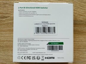 UGREEN prepínač HDMI - 2