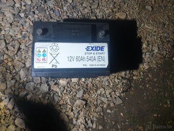 Predam baterku EXIDE 60Ah 540A START STOP - 2