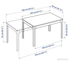 Rozkladací jedálenský stôl EKEDALEN IKEA - 2