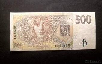 500 korun 2009 , velice vzacna serie I 16 ve stavu aUNC  - 2