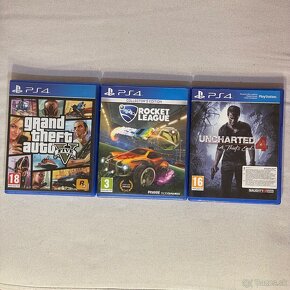 Hry na PS4: GTA 5 + Rocket League + Uncharted 4 - 2